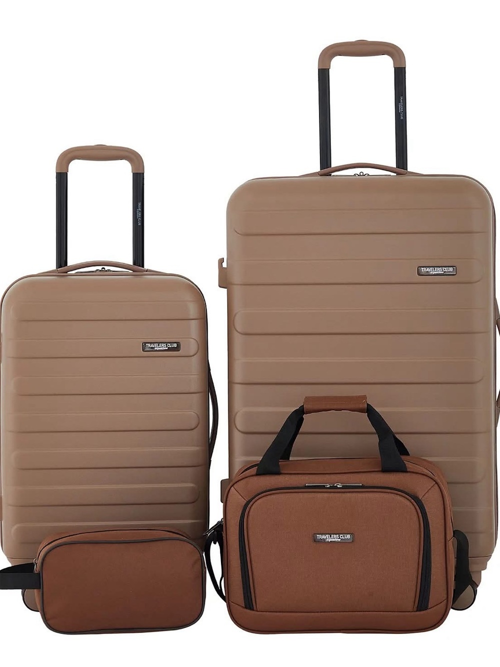 TRAVELERS CLUB AUSTIN 4 PIECE HARDSIDE LUGGAGE SET 4-Piece Luggage Set - Brown - Picture 3 of 12